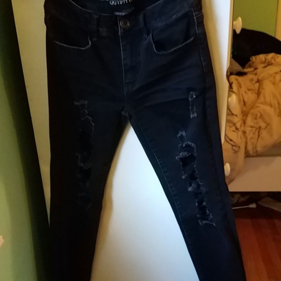 American eagle black super super stretch jeans - Picture 2 of 4